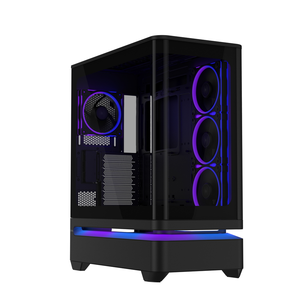 スロットベント搭載・曲面強化ガラスパネル搭載ATXケース「PRIME AP304